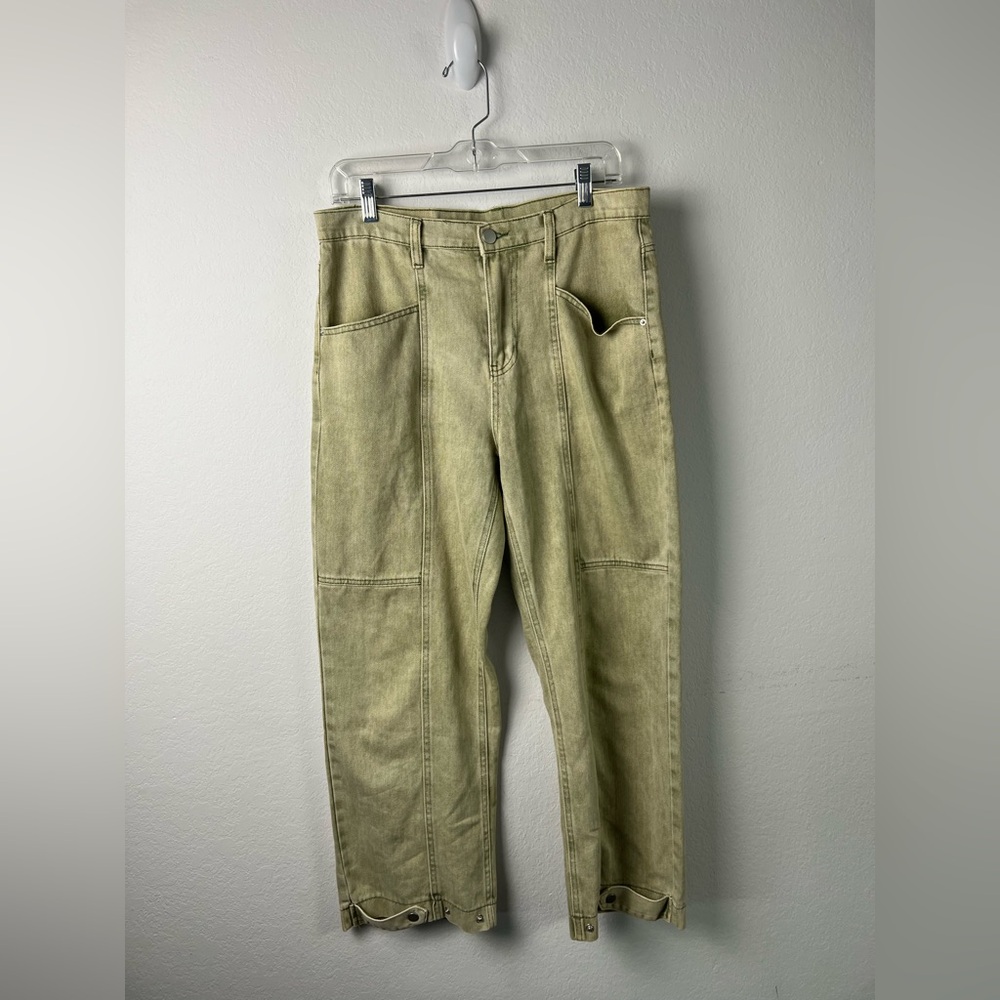 Harper Heritage Green Wash Denim Ankle Cotton Jeans